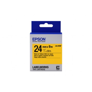 Epson Label Cartridge Pastel 24mm Black/ Yellow