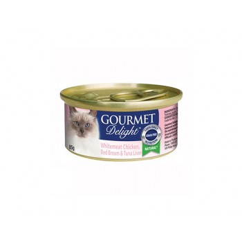 Gourmet Delight Whitemeat Chicken, Red Bream & Tuna Liver (Cat Wet Food)