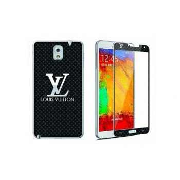 Newmond Louis Vuitton Black Crystal Premium Tempered Glass Protector for Samsung Galaxy Note 3