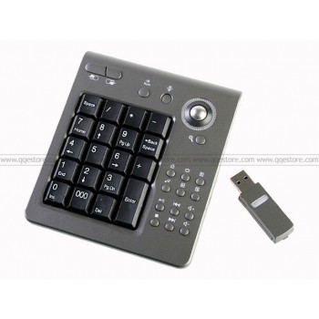 USB Wireless Keypad with Tracking Ball