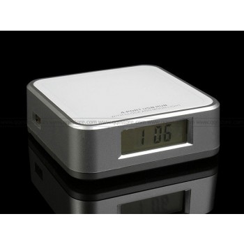 USB Hub with Clock and Mood Light USB 2.0