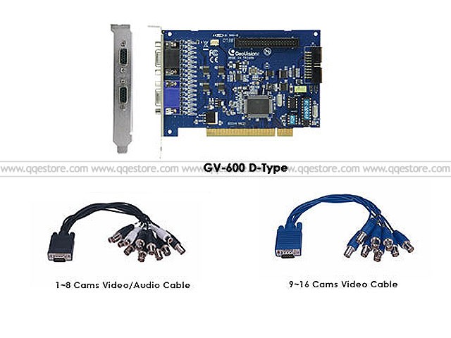 GeoVision GV-600 REV 1.0 W/ Channel EXT 4-A