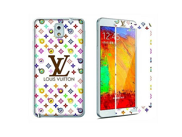 Newmond Louis Vuitton White Crystal Premium Tempered Glass Protector for  Samsung Galaxy Note 3