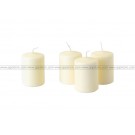 IKEA HEMSJO Unscented Block Candle 4 Pieces