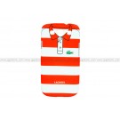 Lacoste Orange Stripe Shirt Case For Galaxy S III