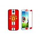 Newmond Manchester United Crystal Premium Tempered Glass Protector for Samsung Galaxy S4