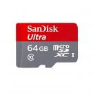 Sandisk 64GB Ultra MicroSDHC 80MB/s (Class10) Memory Card
