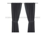 IKEA RITVA Pair Of Curtains With Tie-Backs