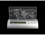 World Map LCD Clock