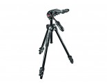 Manfrotto 290 Light Kit Alu 3 Section Tripod W/3Way Head