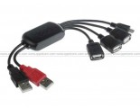 USB 3-Port Hub + Mini-USB Cable