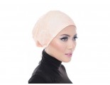 Shawlbyvsnow Inner Lace Bonnet Cap Whipped Peach